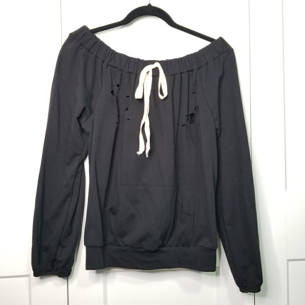 NEW!! Off the shoulder sweater top with cutouts